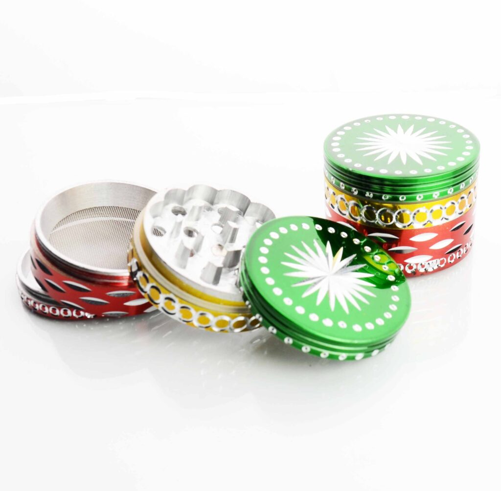 80mm Rasta Diamond Cut Dry Herb Grinder