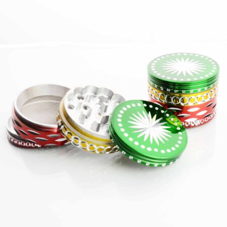 80mm Rasta Diamond Cut Dry Herb Grinder