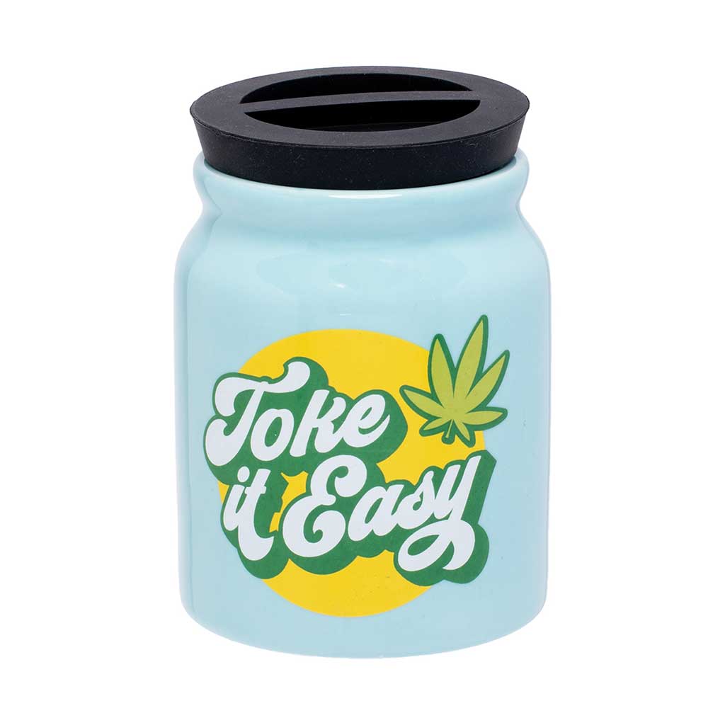 LARGE CERAMIC STASH JAR – TOKE IT EASY