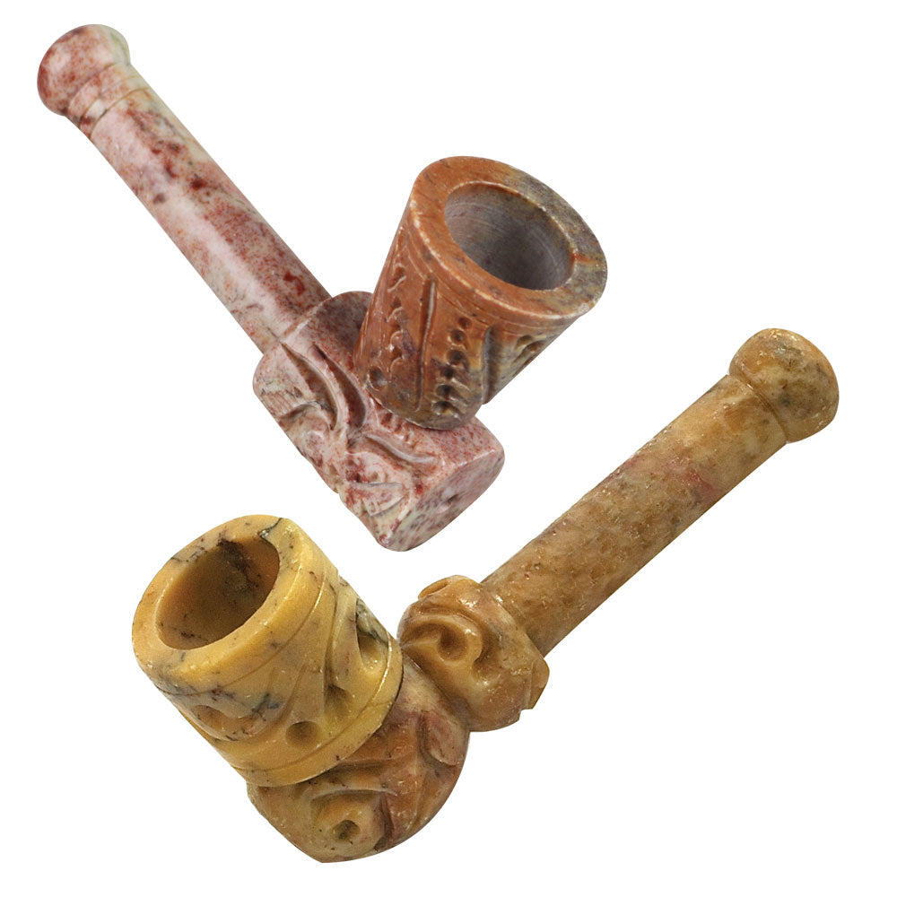 Chimney Carved Stone Pipe – 3.5″ / 6 pcs