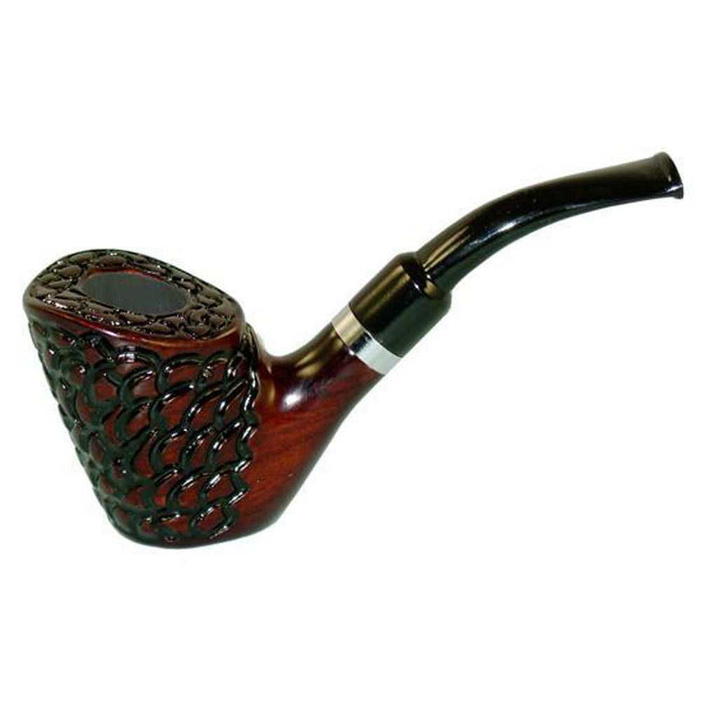 Shire Pipes Standing Carved Cherry Wood Tobacco Pipe – 5.5″