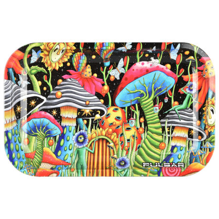 Pulsar Metal Rolling Tray - Garden of Cosmic Delights / 11" x 7"