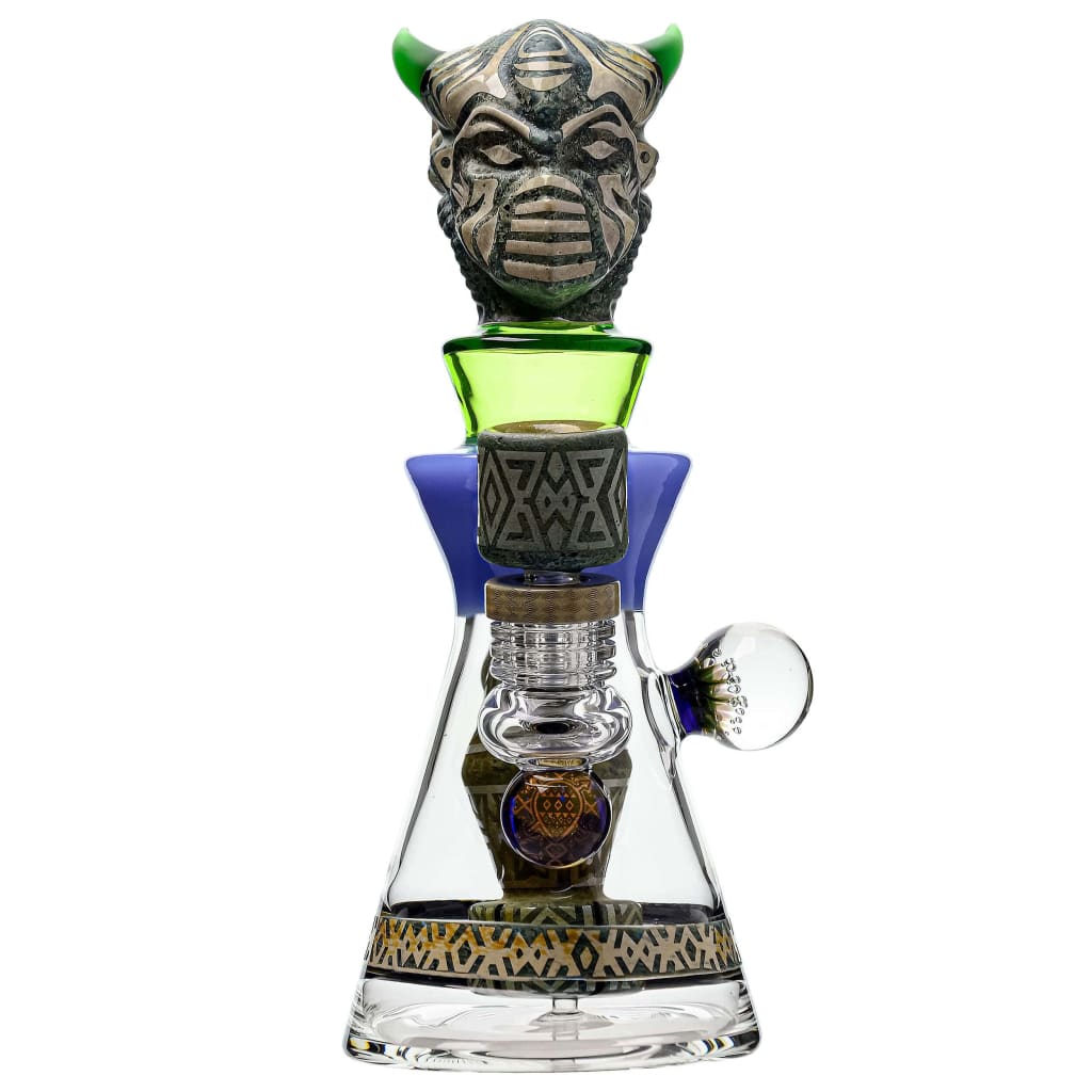 Calibear Etch Dab Rig V2 with Slitted Cut Perc & Thick Glass