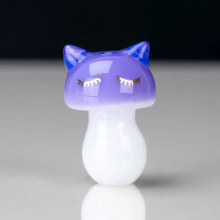 Sakibomb Kitty Head Carb Cap Purple Glass Accessory