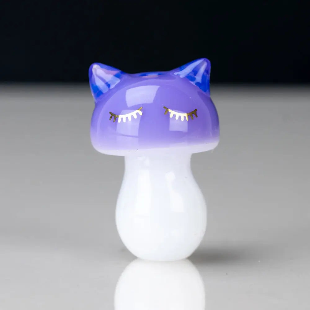 Sakibomb Kitty Head Carb Cap Purple Glass Accessory