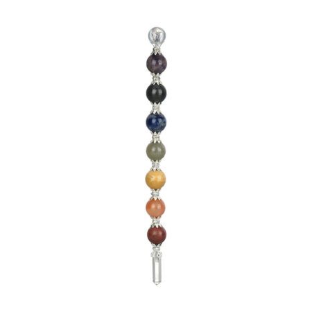 Chakra Stone Ball Wand - 8.5"