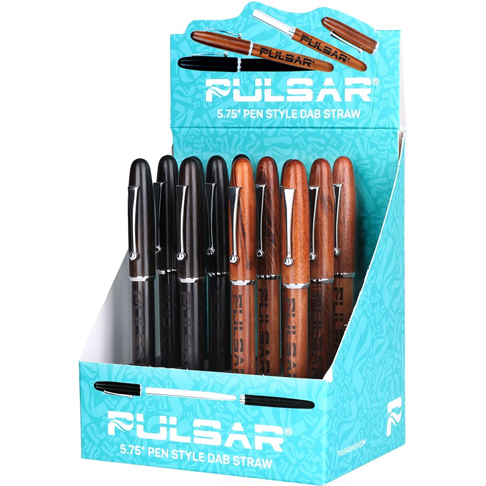 Pulsar Wood Pen Quartz Dab Straw – 5.75″ 12ct