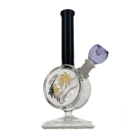 LA Pipes Straight-Shooter Barrel Bong, 9" American Glass