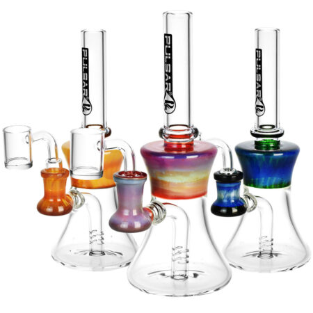 Pulsar Hourglass Chugger Dab Rig - 7.5"/14mm F/Colors Vary
