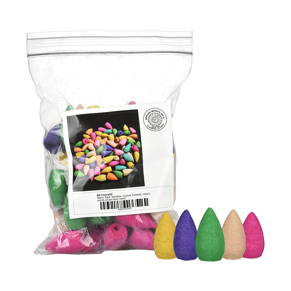 Backflow Incense Cones – Assorted Scents 50pcs
