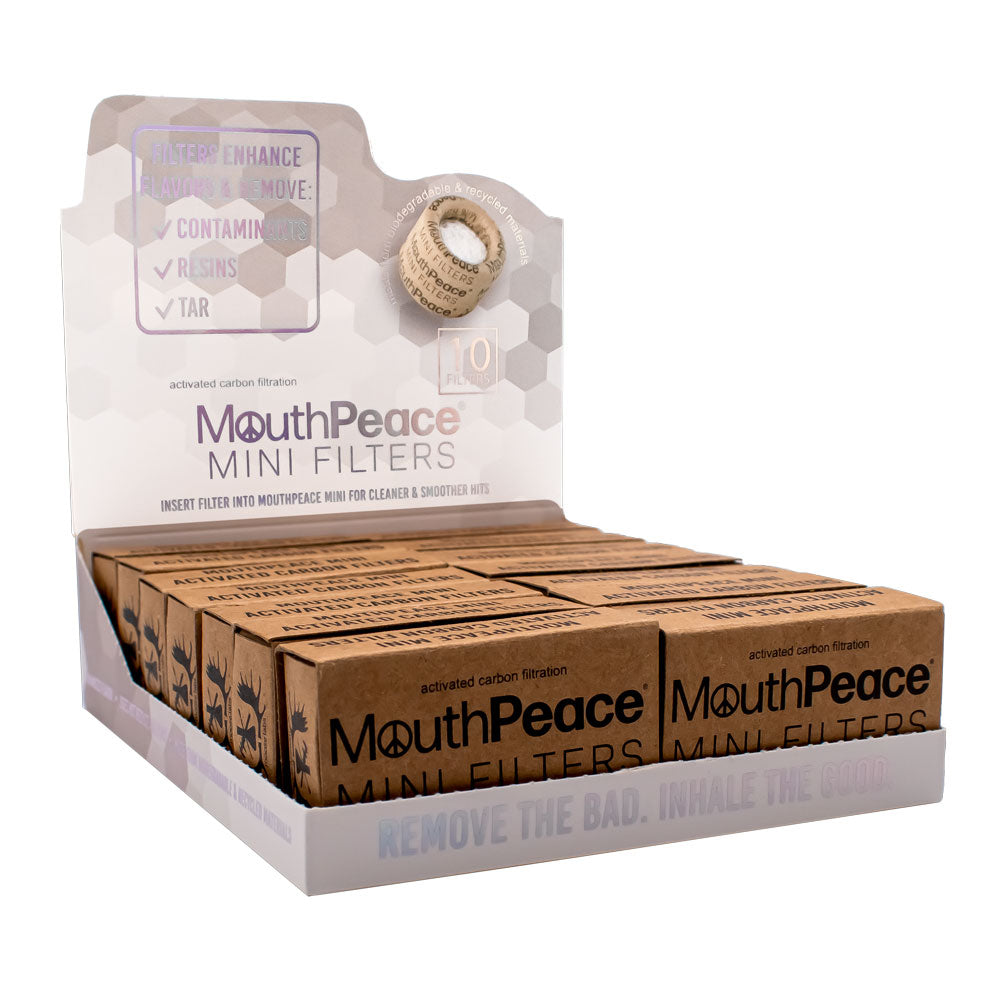 MouthPeace Mini Carbon Filters Refill – 10pk – 14PC DISPLAY