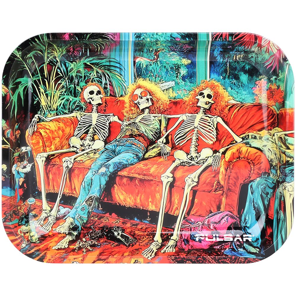 Pulsar Design Series Large Metal Rolling Tray – In Da Couch / 13″x11″