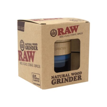Raw Natural Wood Grinder with Impact-resistant Glass 65mm