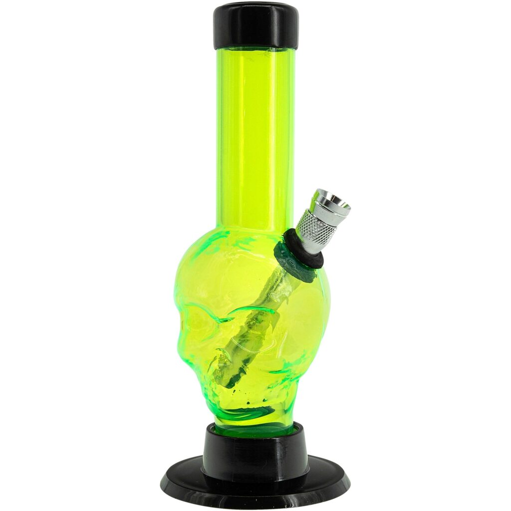 Mini Alien Head Acrylic Bong – 6″ Tall