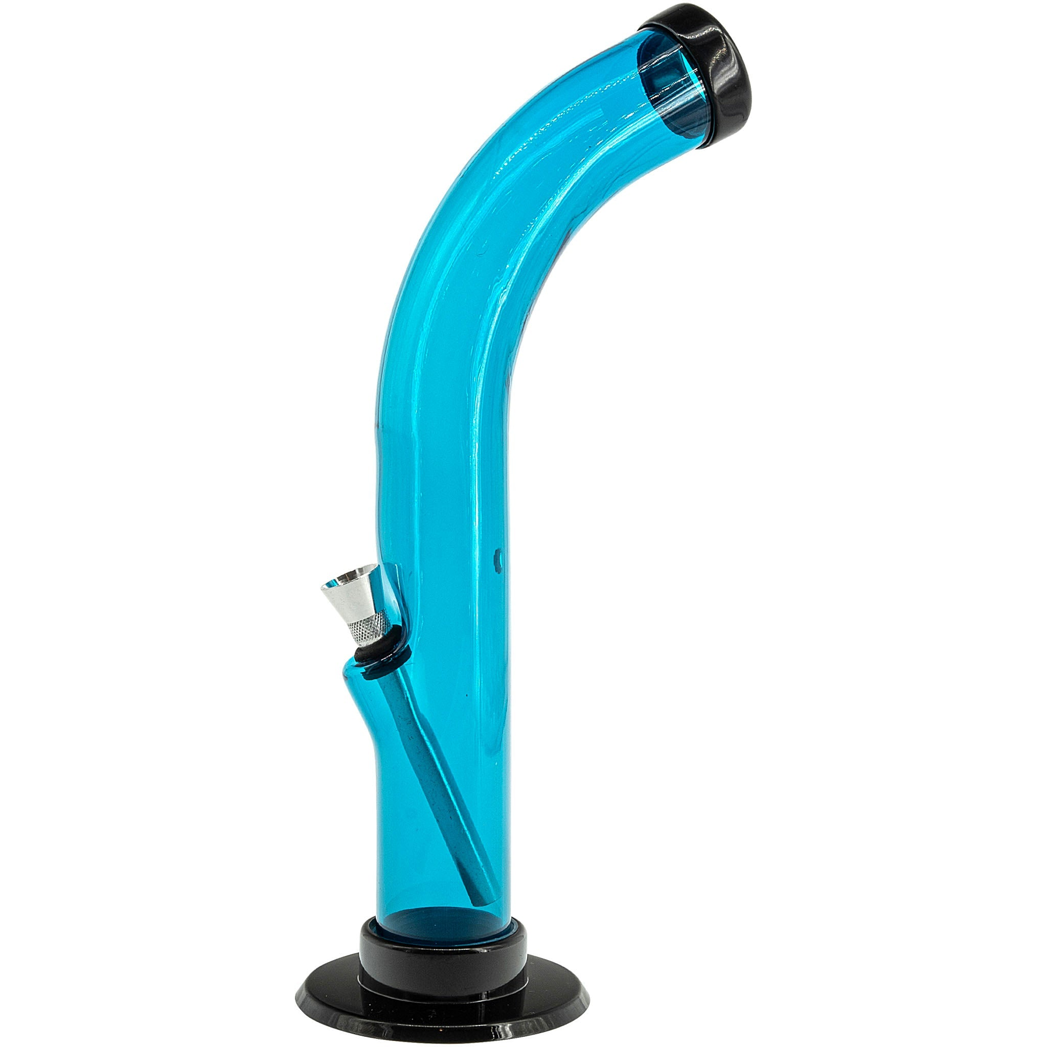Acrylic Curved Tube Bong 10'' - Image 20