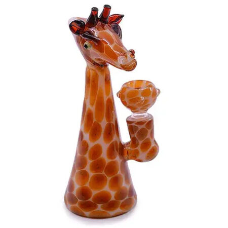 LEAF Mrs. Giraffe 6 Inch Glass Bubbler Water Pipe