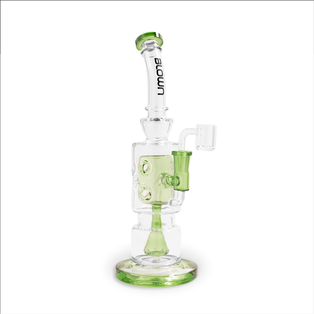 BLOWN Glass Goods ALPHA 12in Rig w/ Drip Perc Fab Egg Mid