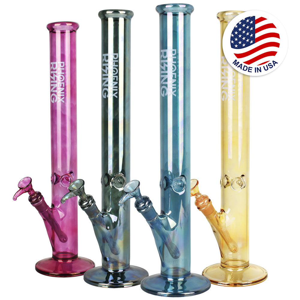Phoenix Rising Shine Tall Straight Water Pipe-18″/14mm F/Color Vary