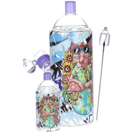 Pulsar Graffiti Series Spray Paint Glass Water Pipe Set / 7.5″ / 14mm F