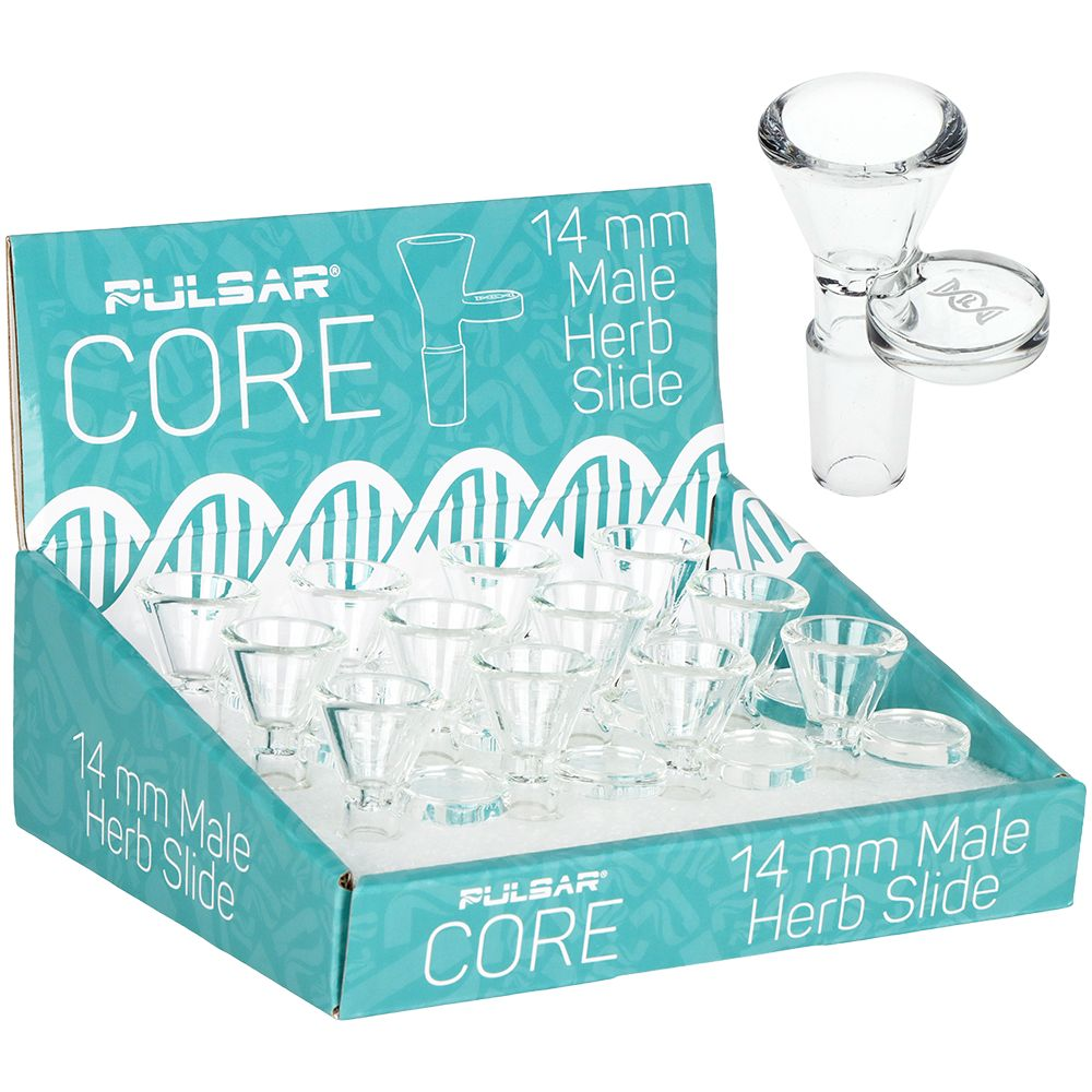 12CT DISPLAY – Pulsar CORE Glass Herb Slide – 14mm M