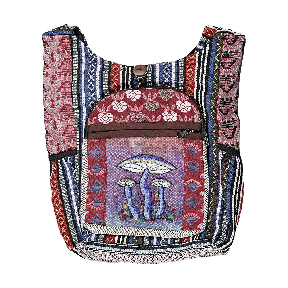 Threadheads Mushroom Aztec Patchwork Shoulder Bag – 15″ x 14″