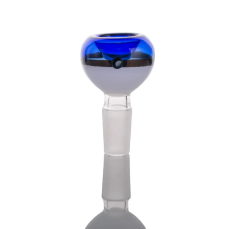 Blue Poke Ball Style Handmade Glass Bowl 14mm