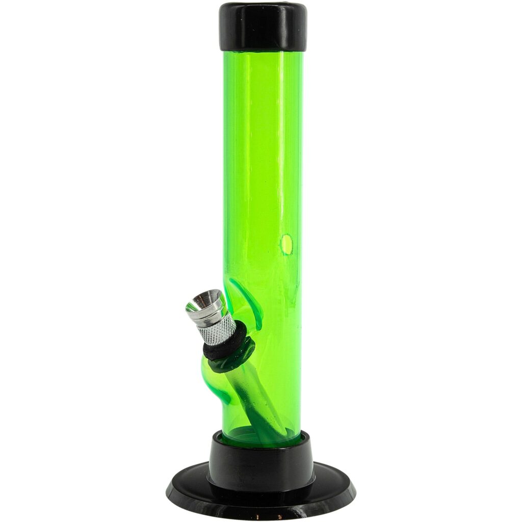 JM Enterprises 6″ Acrylic Straight Tube Bong – Multiple Colors
