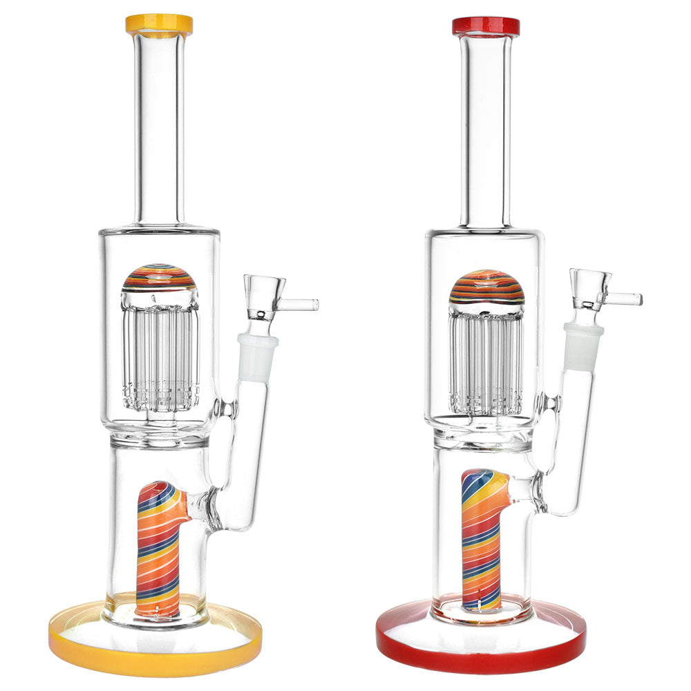Burgeoning Bliss Glass Water Pipe – 12″ / 14mm F / Colors Vary