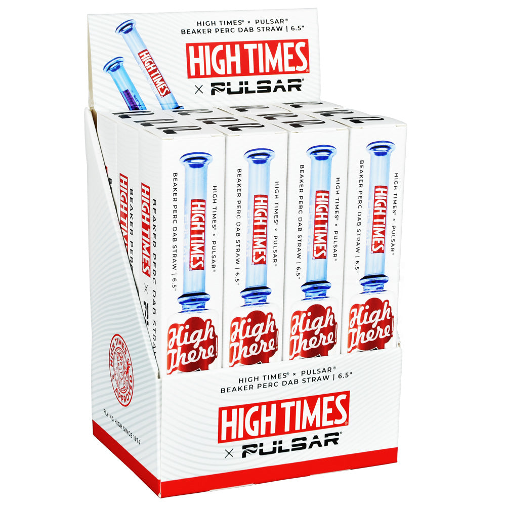 High Times® x Pulsar High There! Beaker Perc Dab Straw | 6.5″ | 12pc Display