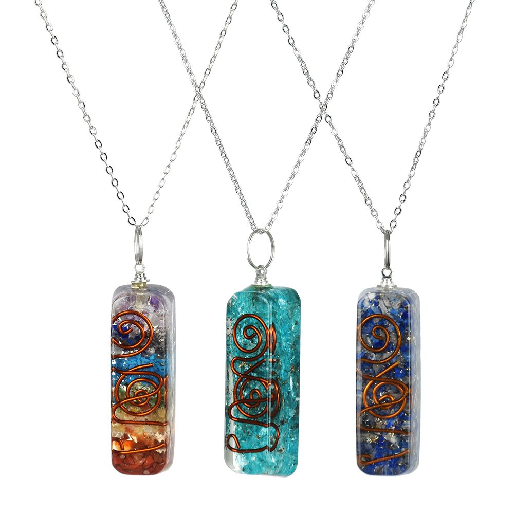 Chakra Orgonite Necklace | 10″