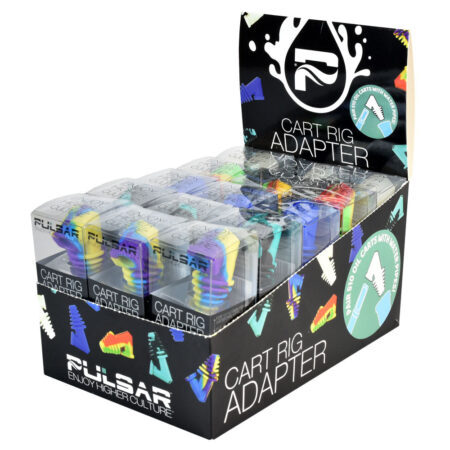Pulsar Silicone Cart Rig Adapter – Assorted – 30PC DISPLAY
