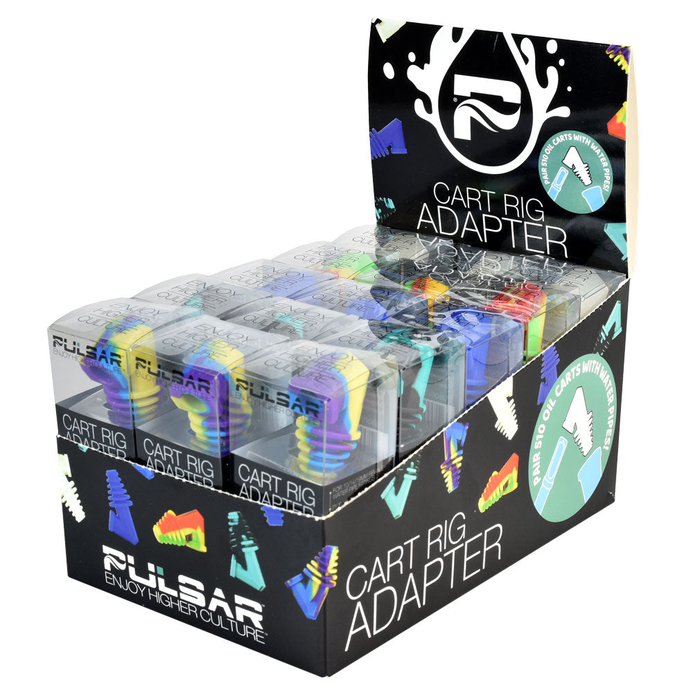 Pulsar Silicone Cart Rig Adapter – Assorted – 30PC DISPLAY