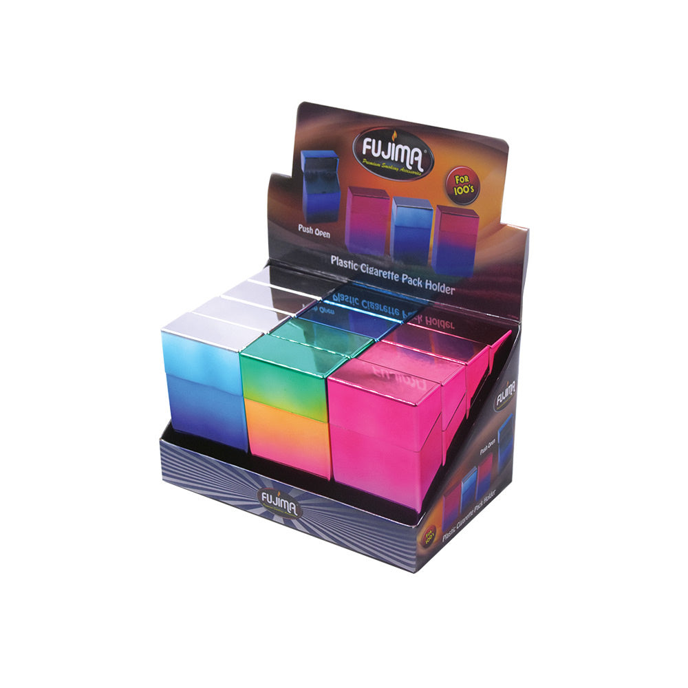 Fujima Gradient Cig Case – 100s / Assorted Colors – 12PC DISP