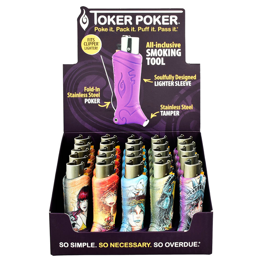 Toker Poker Lighter Sleeve-  25PC /Lady Liberty/Asst