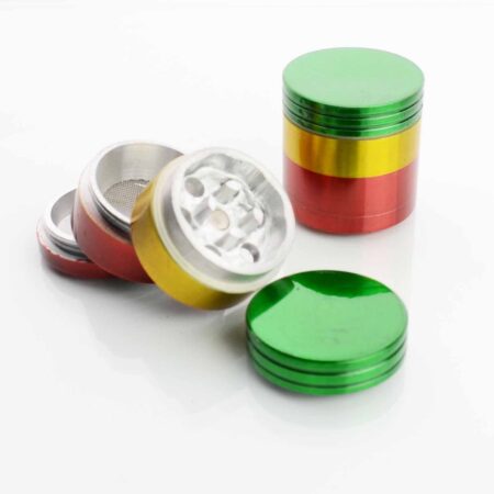 Vibrant Rasta Metal Dry Herb Grinder