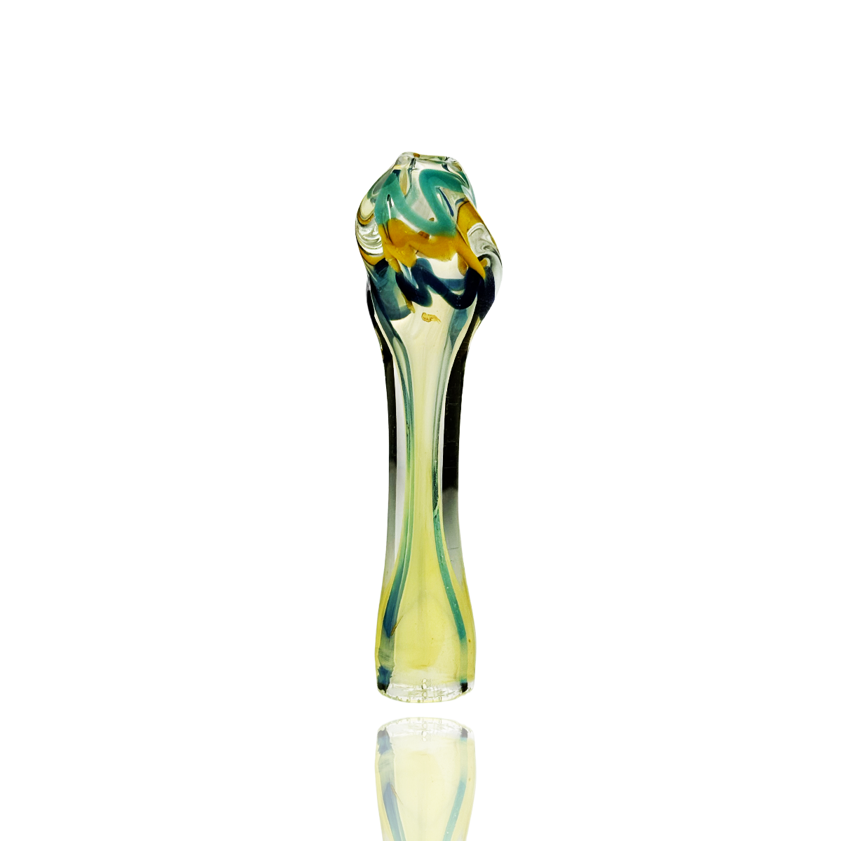 Artisan Twisted Silver Fume Glass Chillum - Image 5