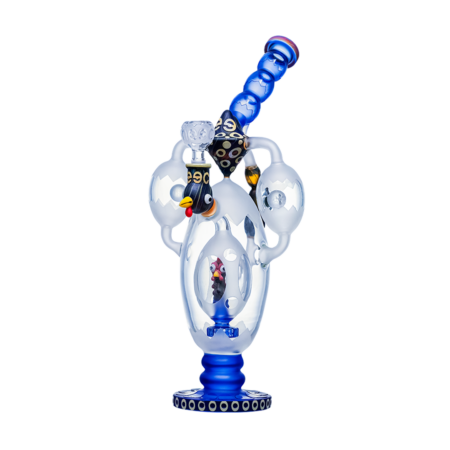 Cheech Glass 14.5" Rooster in a Egg
