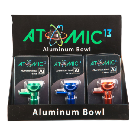 Atomic 13 Aluminum Herb Slide - 14mm M / 12pcs
