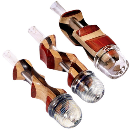 Mixed Wood 'n' Glass Hybrid Pipe | Styles Vary