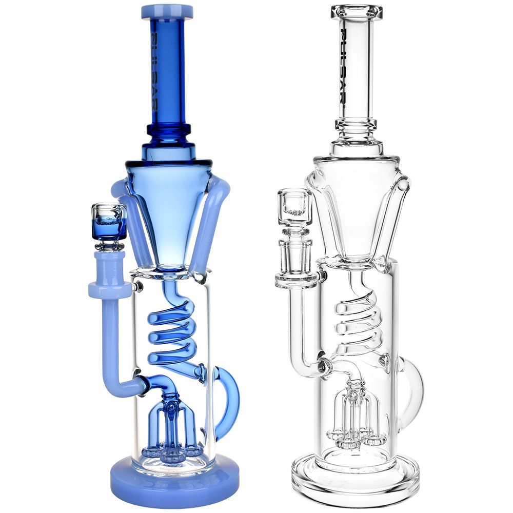 Pulsar Twister Glass Recycler Water Pipe | 14.5″ | 14mm F