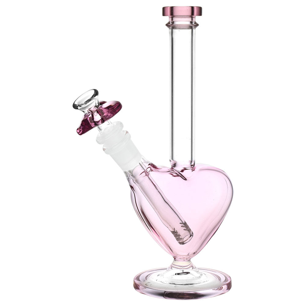 The Heart Grows Fonder Glass Water Pipe – 9.25″ / 14mm F