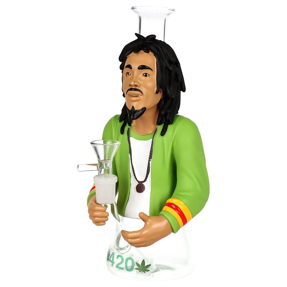 Reggae Legend Glass & Vinyl Water Pipe – 9″ / 14mm F