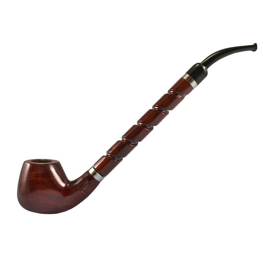 Pulsar Shire Pipes Bent Brandy Cherry Wood Tobacco Pipe – 10.5″