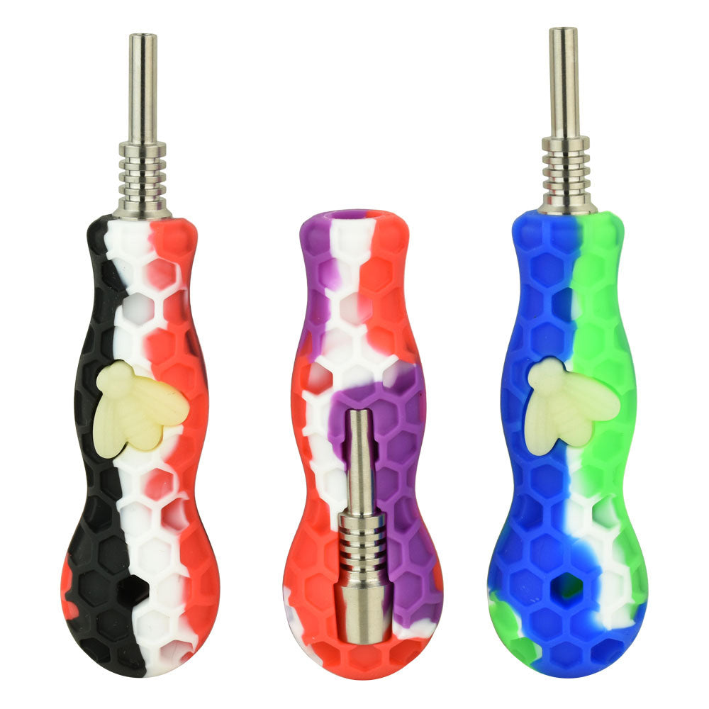 Glow Bee Silicone Vapor Straw Titanium Tip-4.25″/Colors Vary
