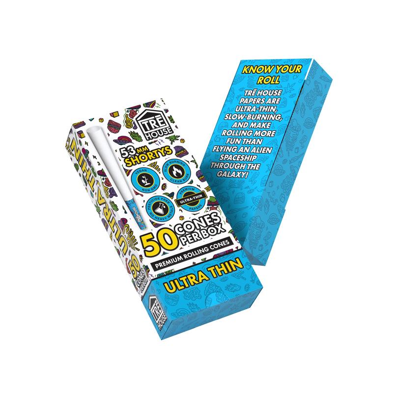 Pre Roll Cones – 50 Count – Shortys – Ultra Thin