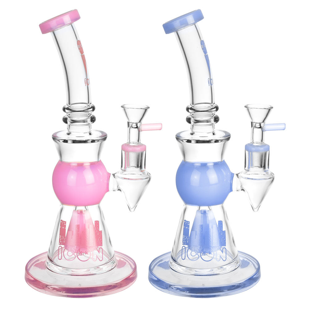 Diamond Glass Icon Spike Water Pipe – 9″/14mm F/Colors Vary