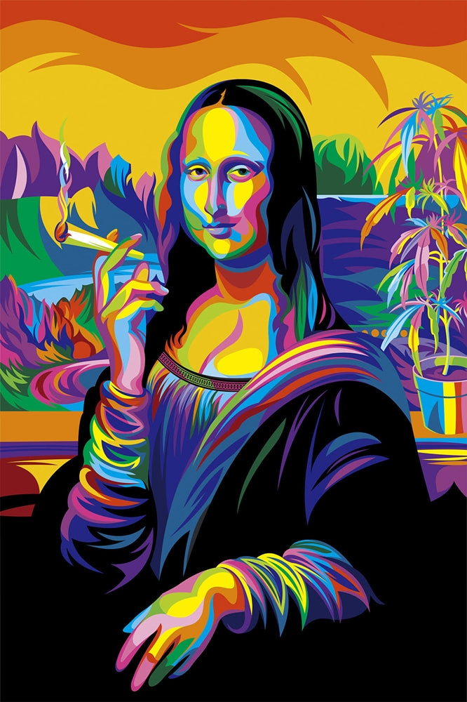 Bob Weer “Mona Lisa”  6.1″ x  8.1″ 85 Piece Puzzle in Black Chipboard Box