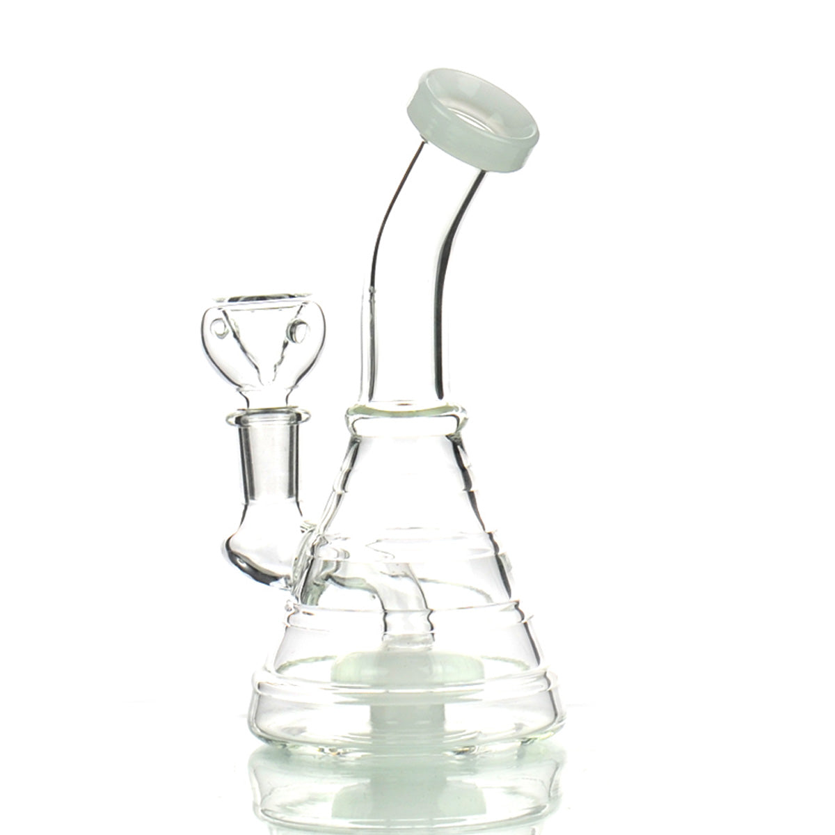 6-Inch Conical Ring Body Bong with Round Perc - Image 3