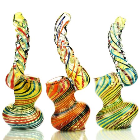 Sherlock Bubbler Swirling Art with Twisted Mouth Design