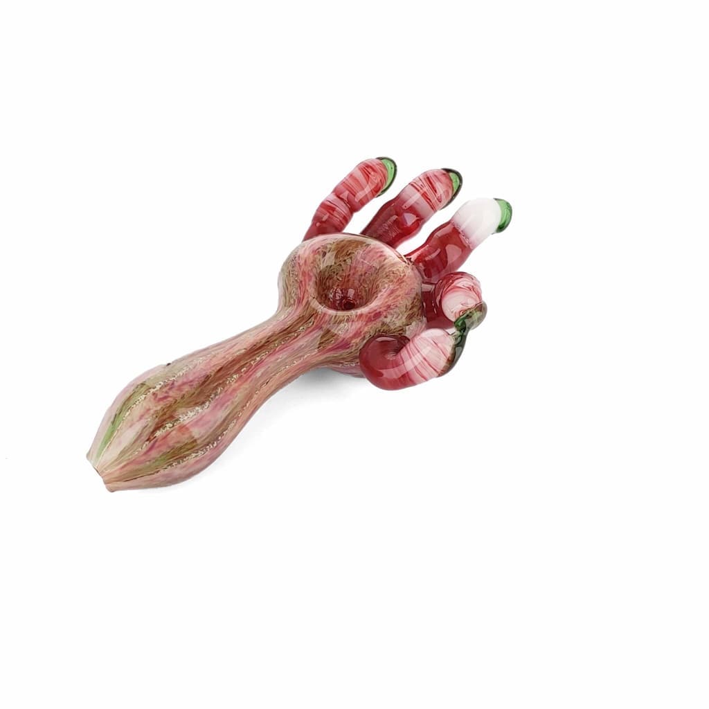 Heady Zombie Hand Pipe Brightly-colored Glass Pipe